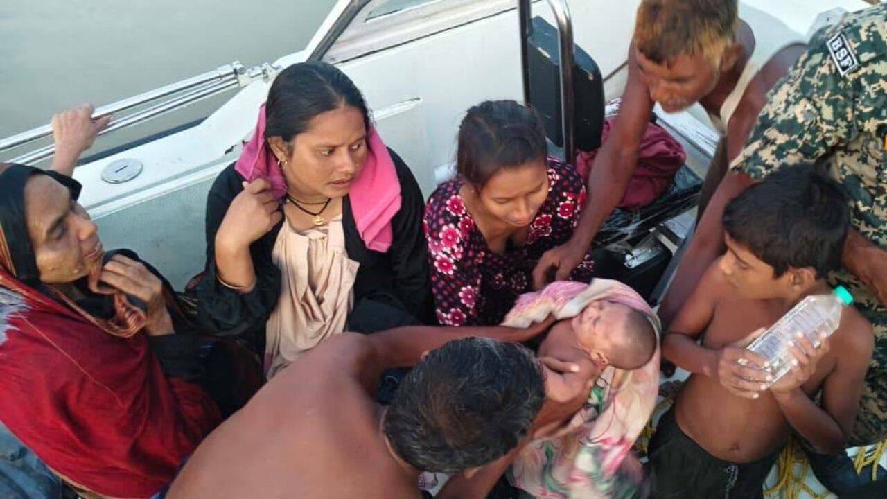 BSF rescues 10 Bangladeshi nationals, including children, from drowning in River Ganga