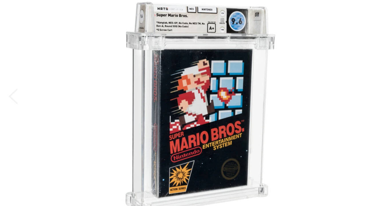 Bought as a Christmas gift in 1986, this Super Mario Bros sold for $660,000