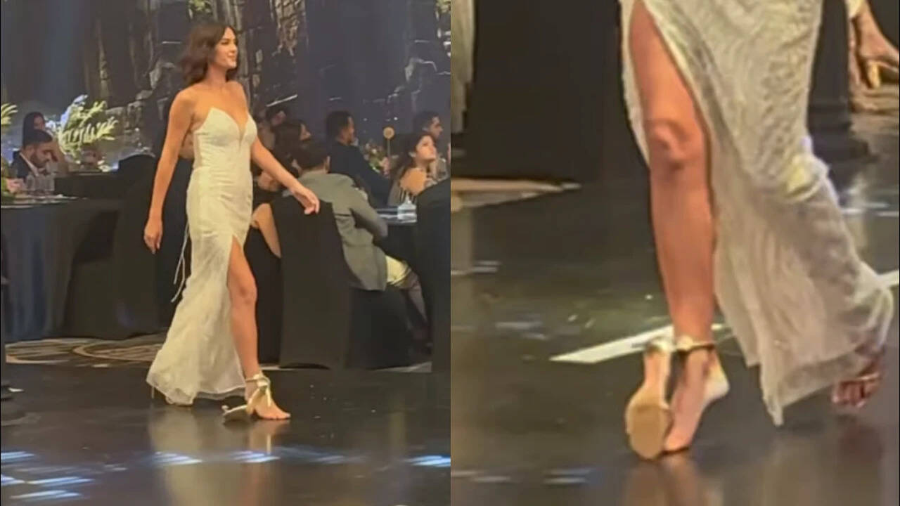 Heel breaks mid-catwalk, but model Alicia Kaur doesn’t miss a beat