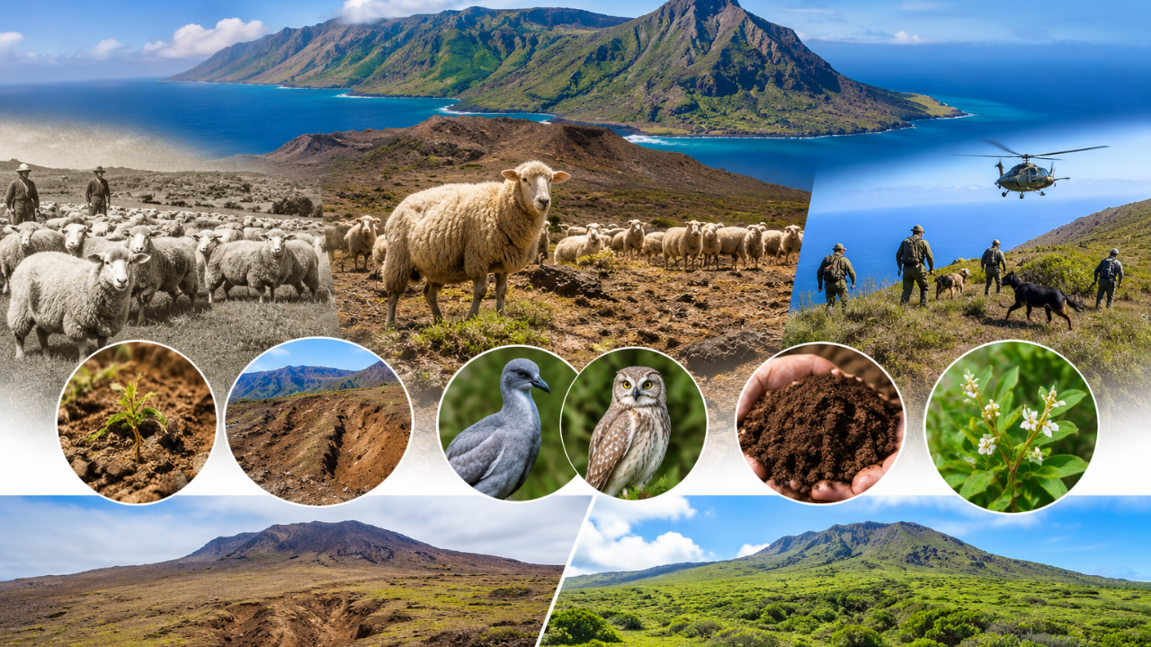 Sheep damaged 30% of Mexico island; removal helped forest cover rise to 85%