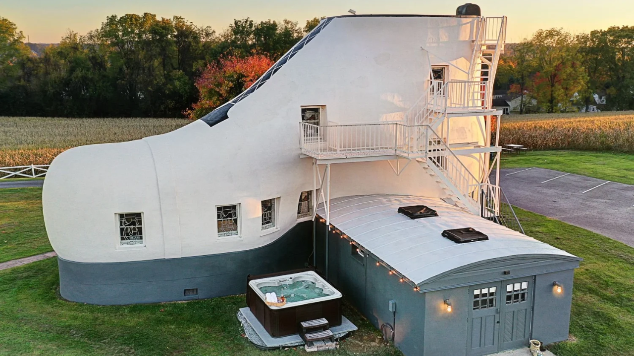 Pennsylvania’s 25-foot boot house restored; guests can now sleep inside