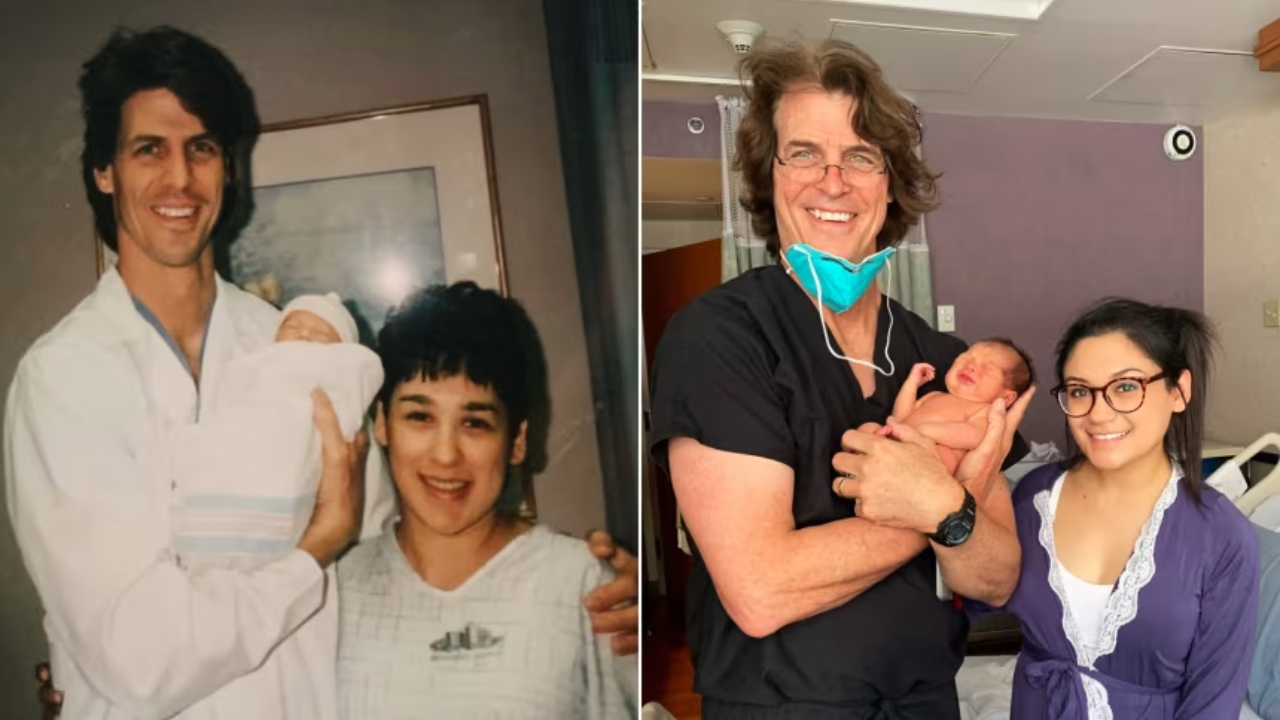 In 1995, this American doctor delivered a baby girl; 25 years later, he delivered her son