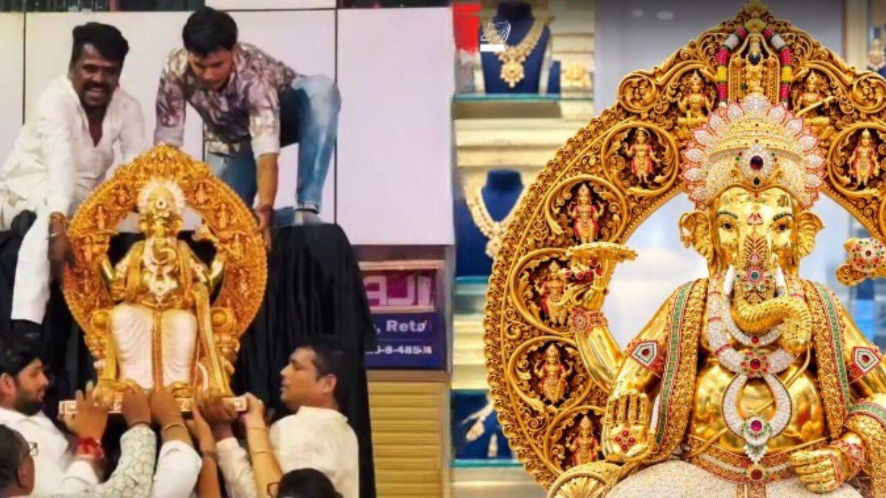 Hyderabad Ganpati covered in gold, 3.8 lakh diamonds becomes big attraction