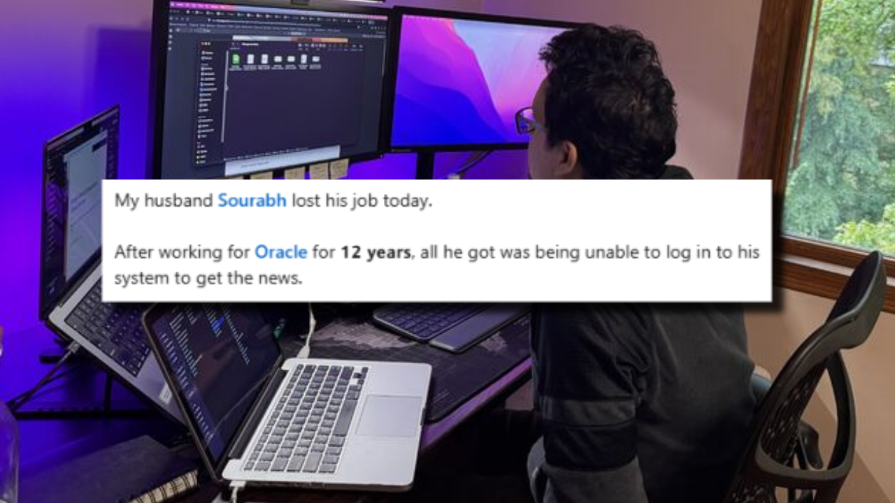 Oracle employee laid off after 12 years despite working holidays: Wife