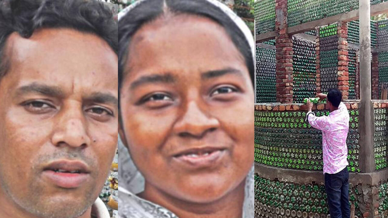 Meet the couple who built a plastic bottle house for their differently-abled son