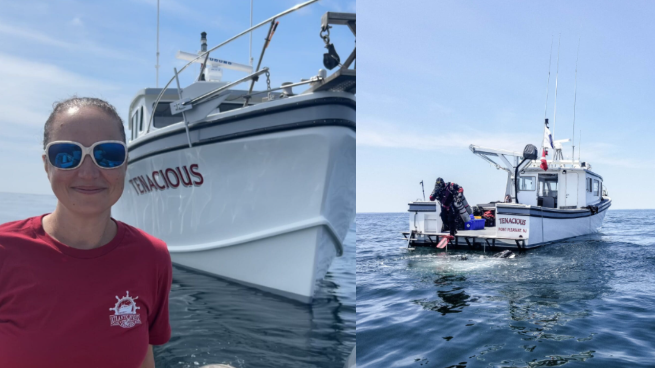A NJ lawyer began shipwreck diving with her partner; after his death, she carried on