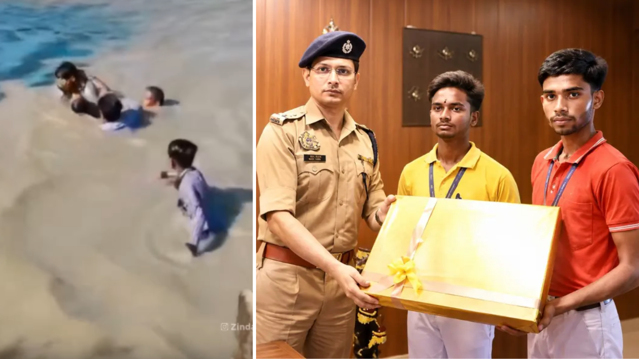 UP Class 10 students hailed as heroes for saving drowning woman