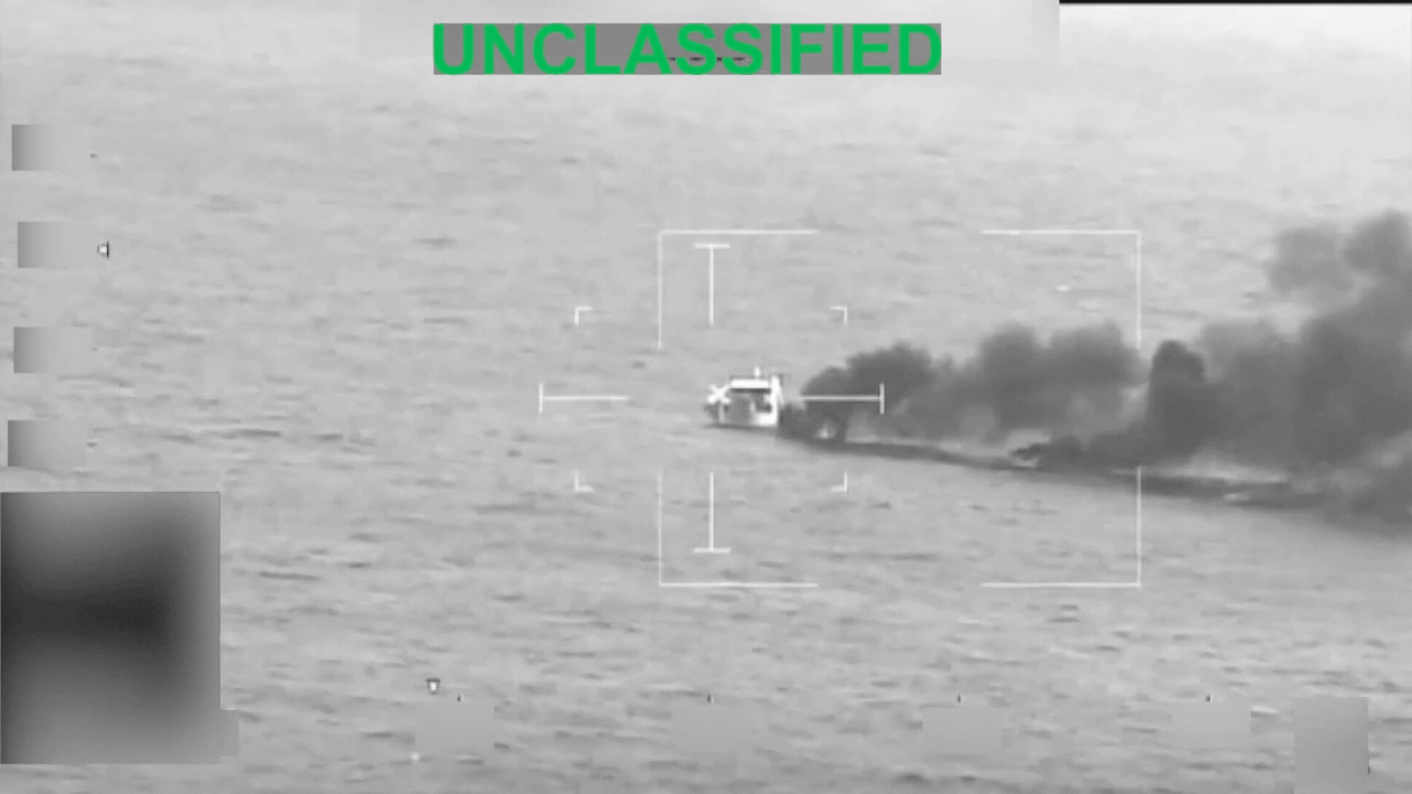 Video: US forces take out floating refuelling station allegedly tied to drug trade