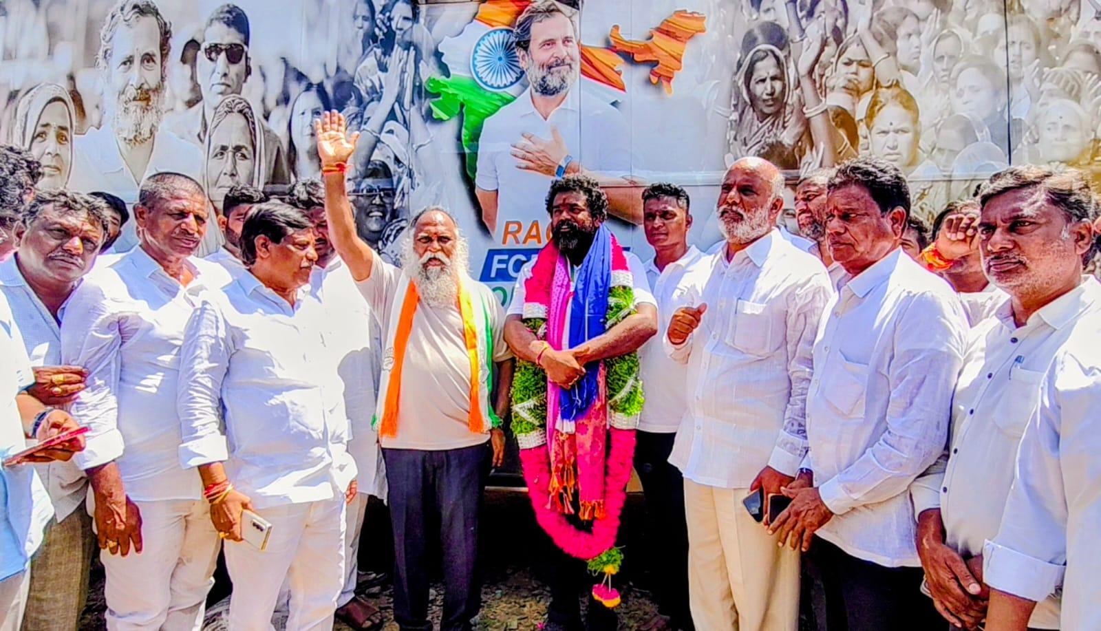 Political Mobilization in Hyderabad Intensifies; Local Leadership Honors Long-Distance Foot Marcher