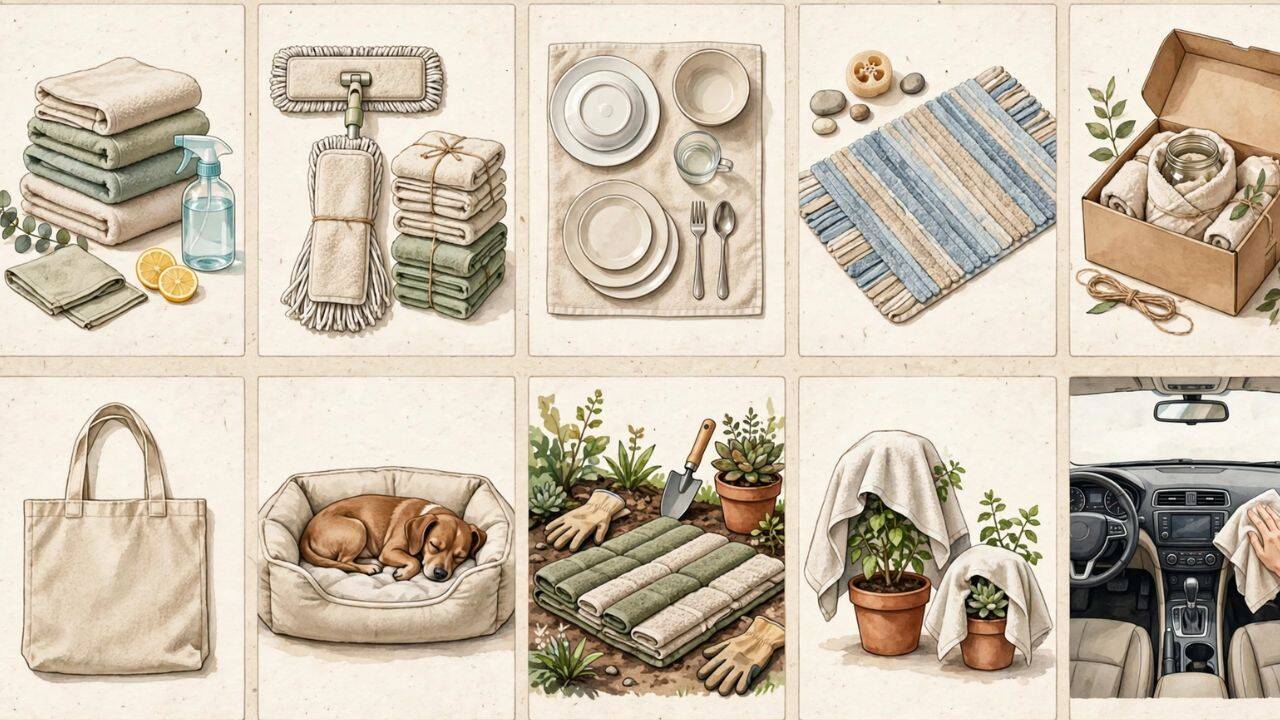 10 practical ways to reuse old towels for cleaning, pets, gardening and more