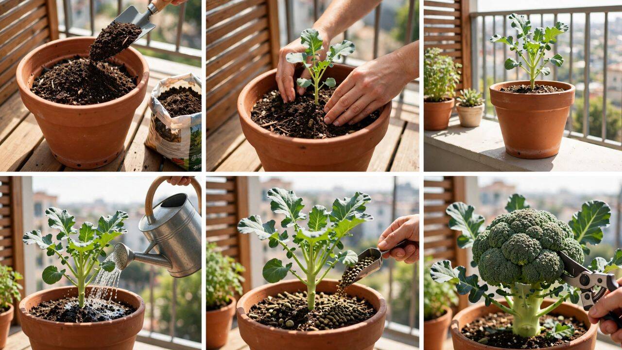 How to grow broccoli in a pot at home with simple steps and healthy plant care tips