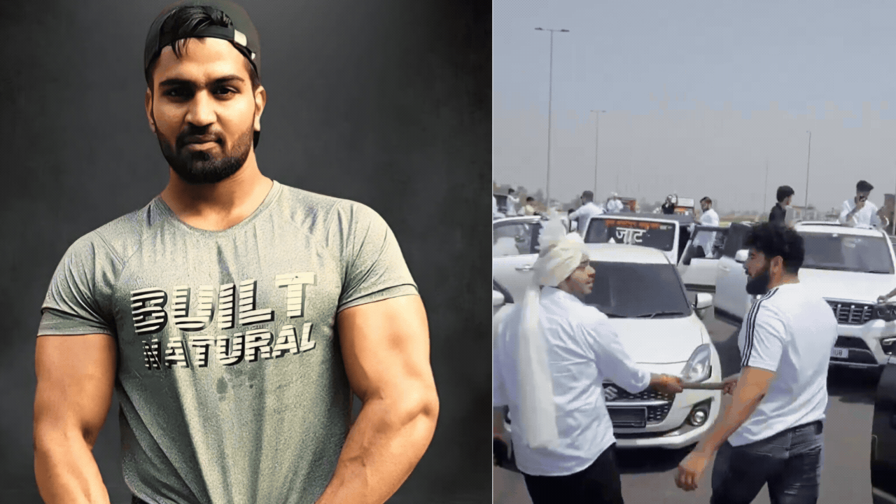 Watch: Songs, car rally as men back accused in Gurgaon woman biker hit-and-run case