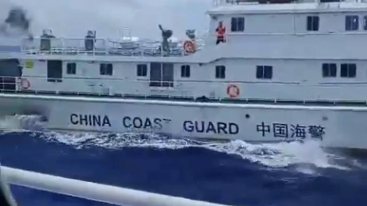 Watch: Chinese coast guard vessel rams civilian Philippine boat in South China Sea