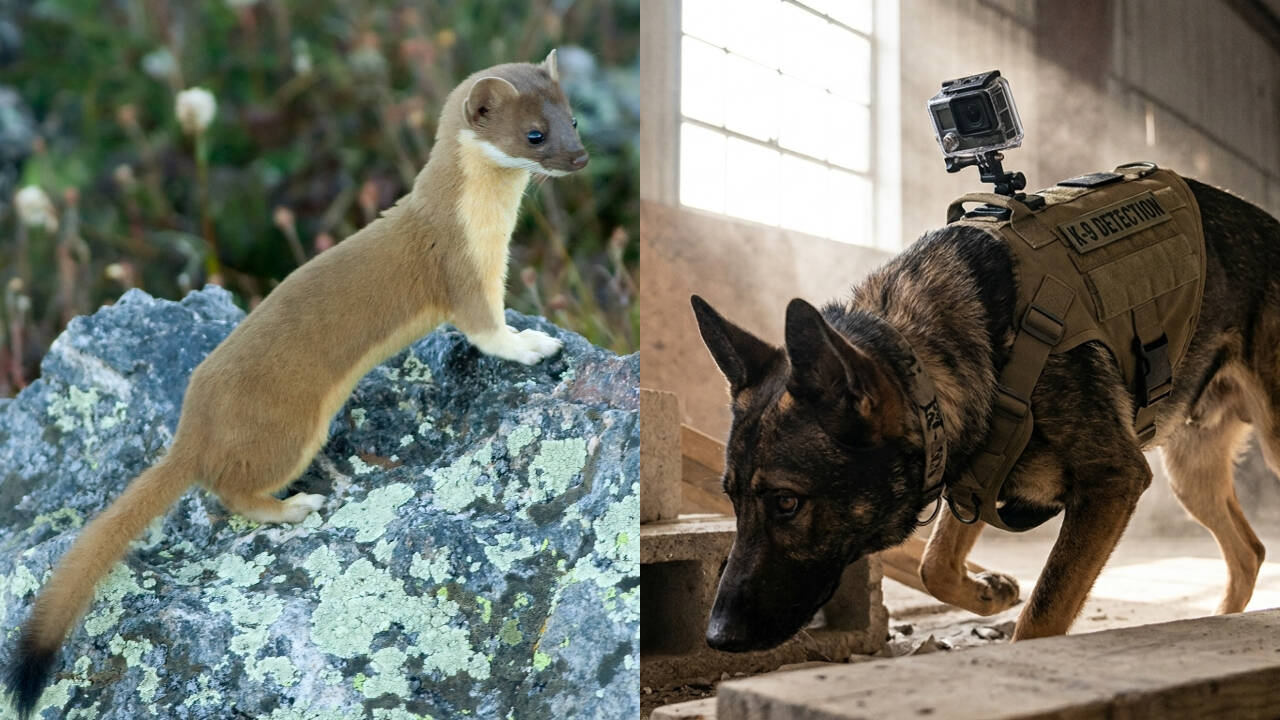 Detection dogs made Georgia weasel survey 33 times more effective