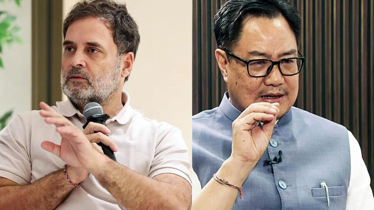 'Congress is Bhasmasur': Rijiju hits back at Rahul Gandhi over 'party breaking' charge