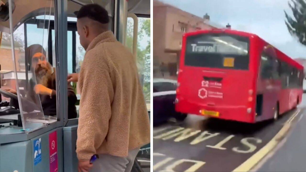 Sikh driver attacked, thrown off bus in England; hijacked vehicle crashes into cars