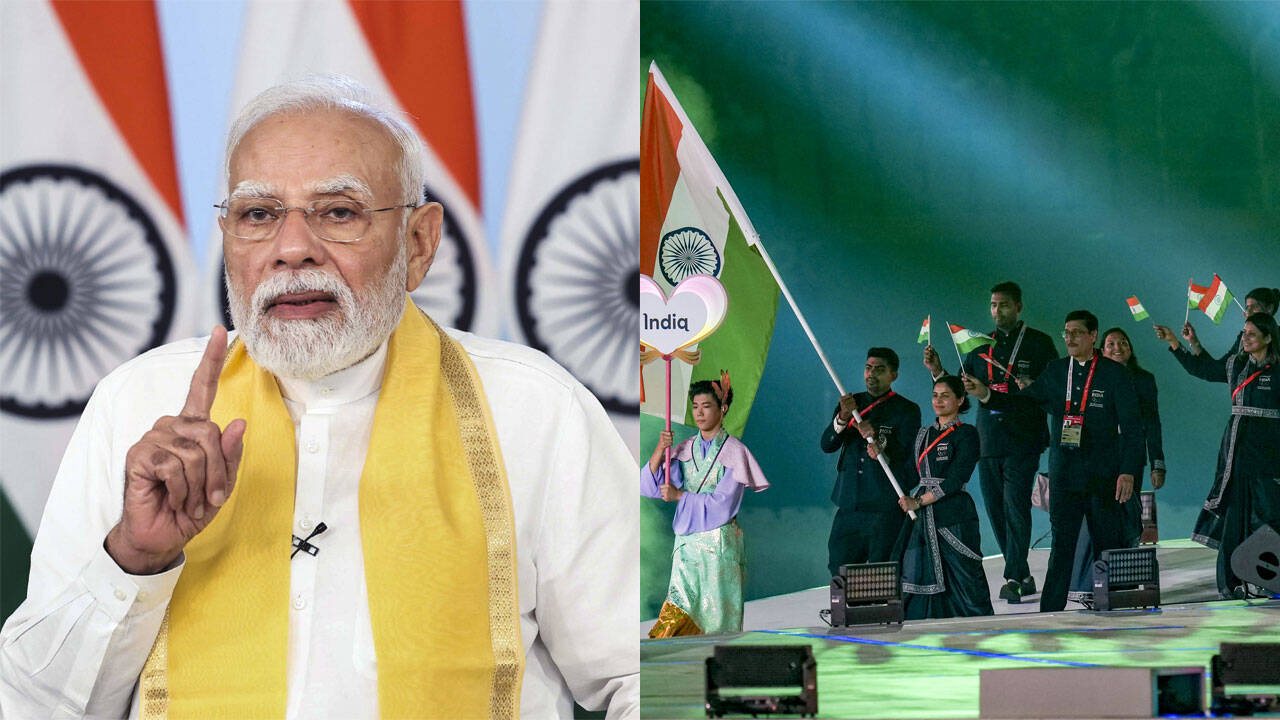 ‘Play well and shine’: PM Modi wishes Team India as Asian Games 2026 begins