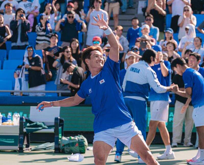 South Korea Dominates Nagal to Secure Davis Cup Final Eight Berth