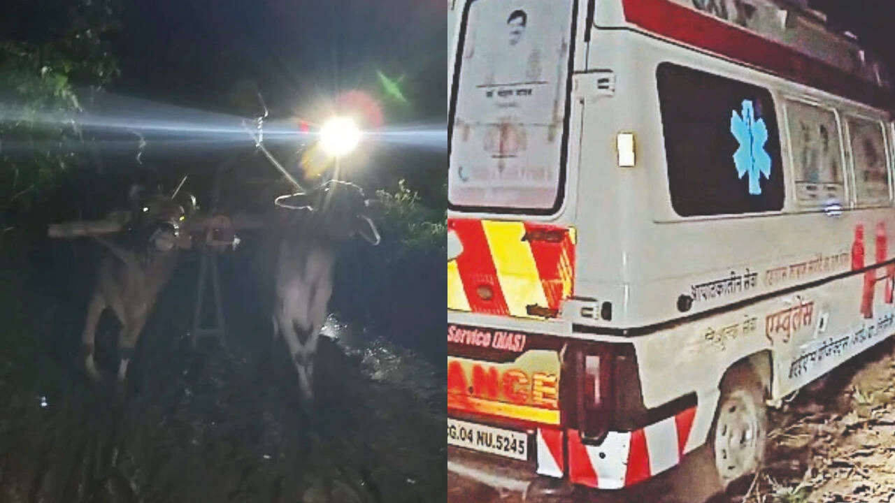 Ambulance stuck in mud, pregnant woman taken to hospital on bullock cart