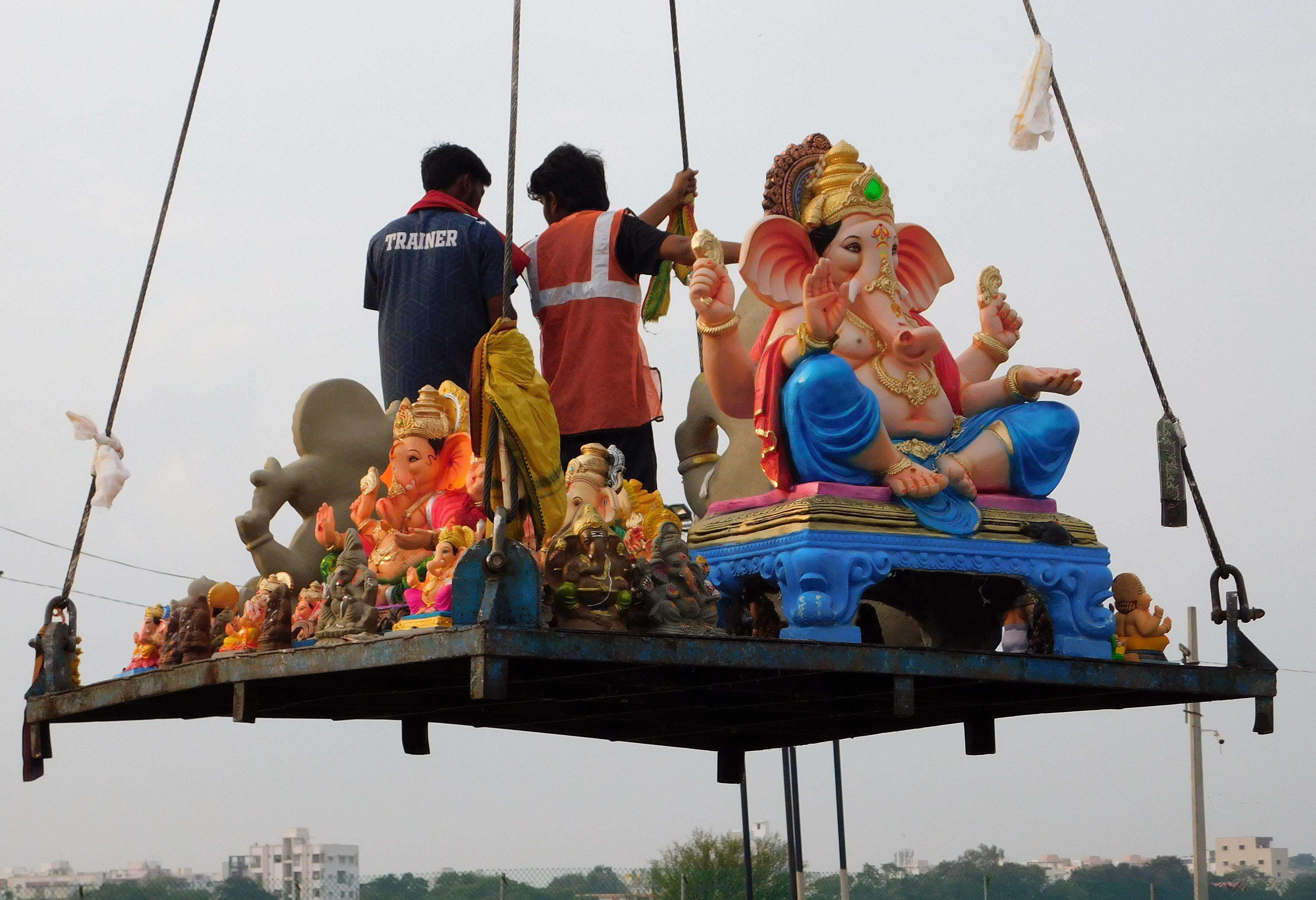 Hyderabad Gated Communities Witness Record Bids in Community Laddu Auctions