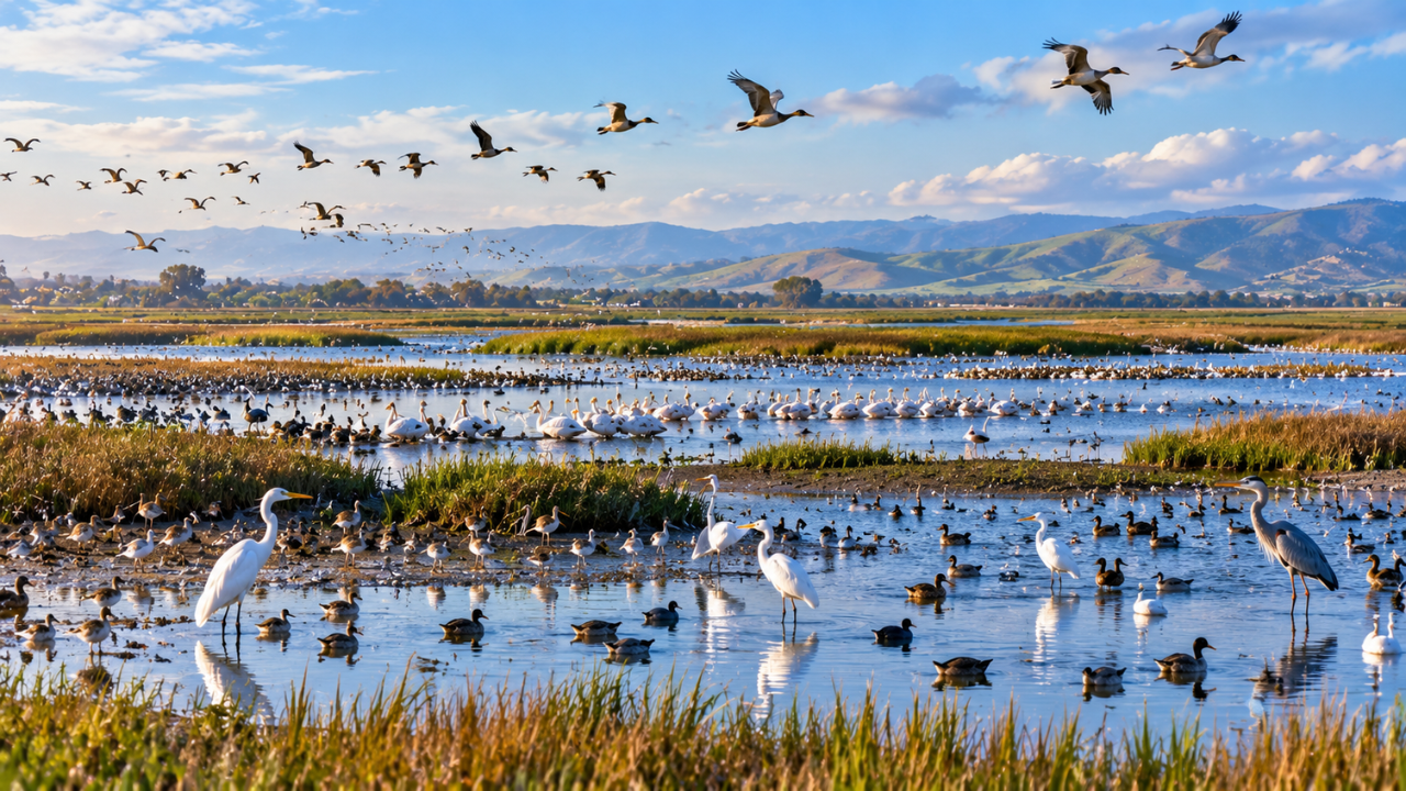 California restored a former dairy farm to wetlands, with 16,000 waterbirds counted in one day