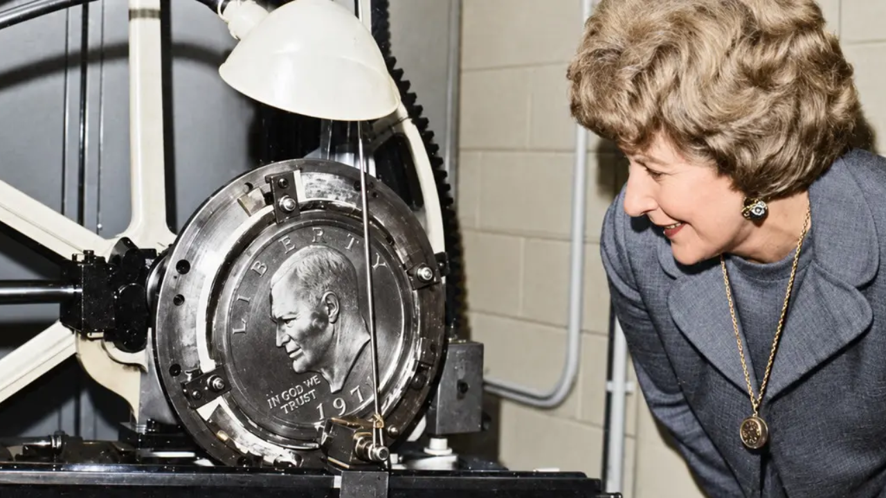 In 2008, a collector spotted an unusual Eisenhower dollar inside a tube of ordinary coins