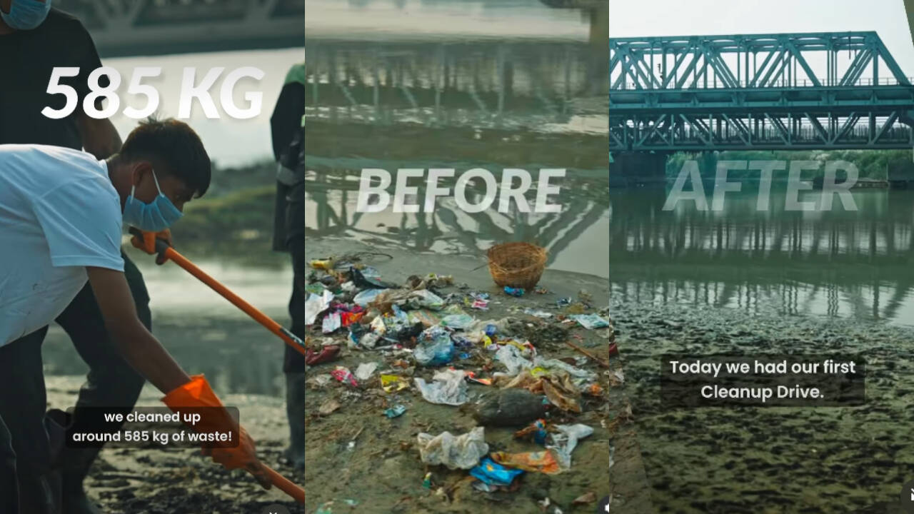 585 kg waste gone in 4.5 hours! Bittu Tabahi takes his cleanliness mission to Delhi’s Yamuna