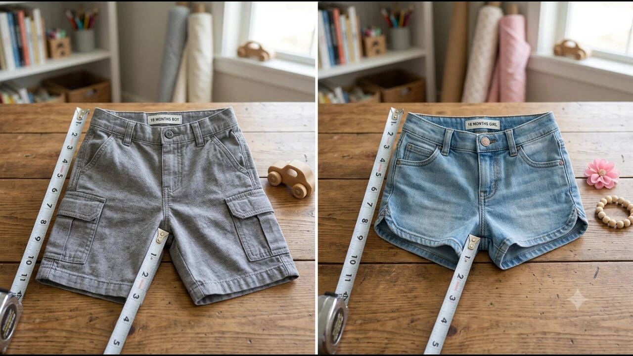 Why are girls’ shorts shorter than boys’ at 18 months? Moms raise questions