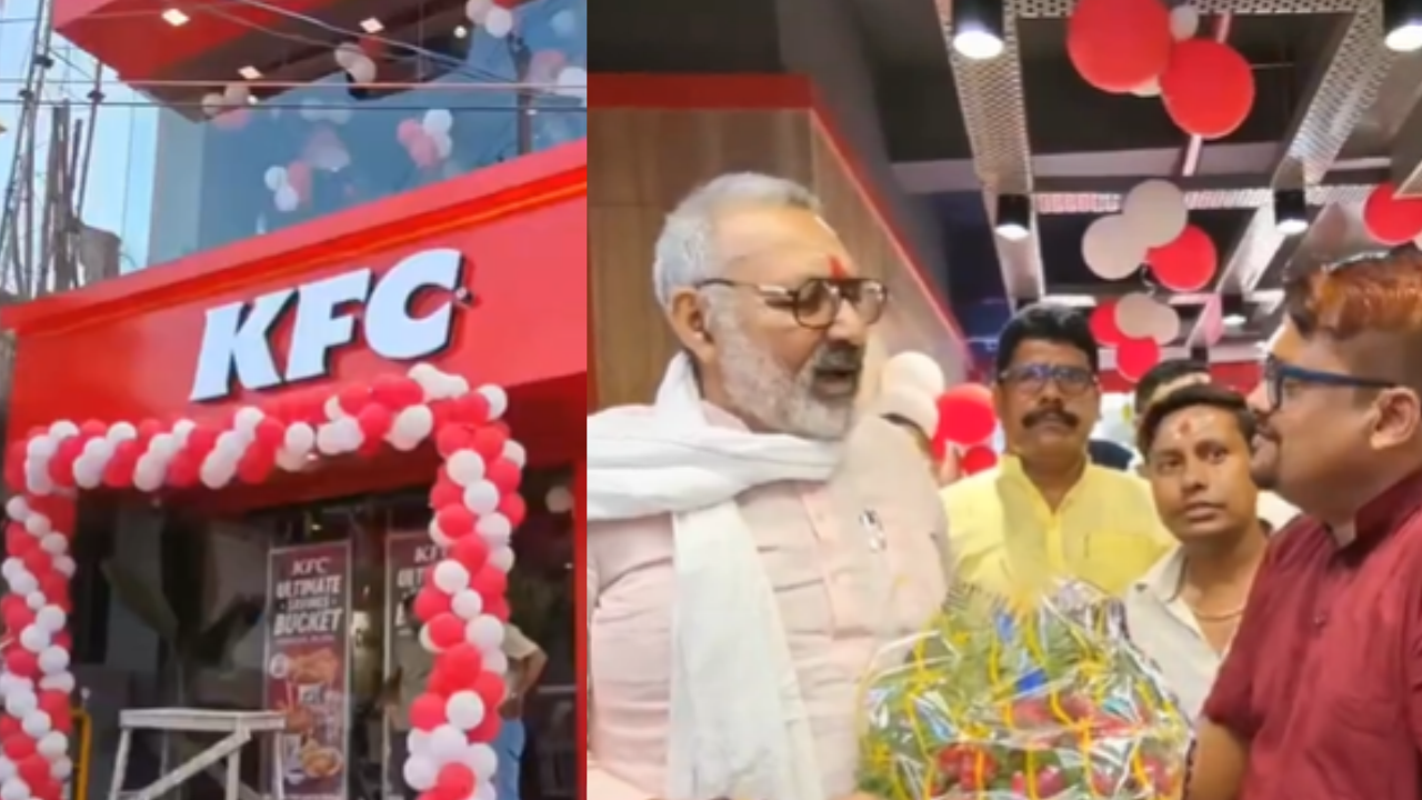 Minister Giriraj Singh Opens KFC in Begusarai, Stirs Debate Over Jhatka Remarks