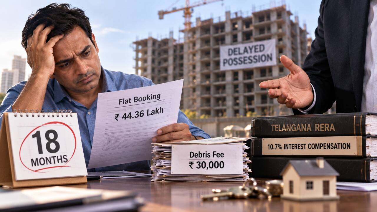 Builder delayed Rs 44.36L flat by 18 months; RERA orders 10.7% interest