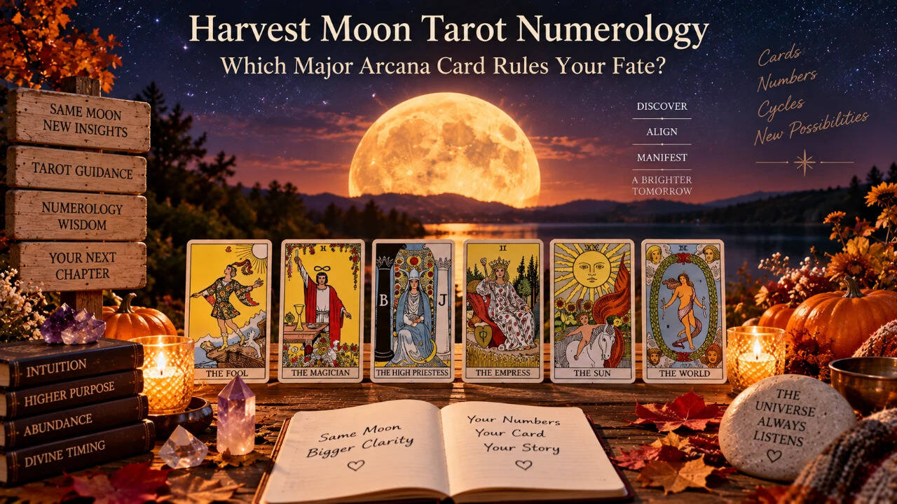 September 26 Harvest Moon: Tarot lessons by Birth Number; reduce your birthday to 1–9