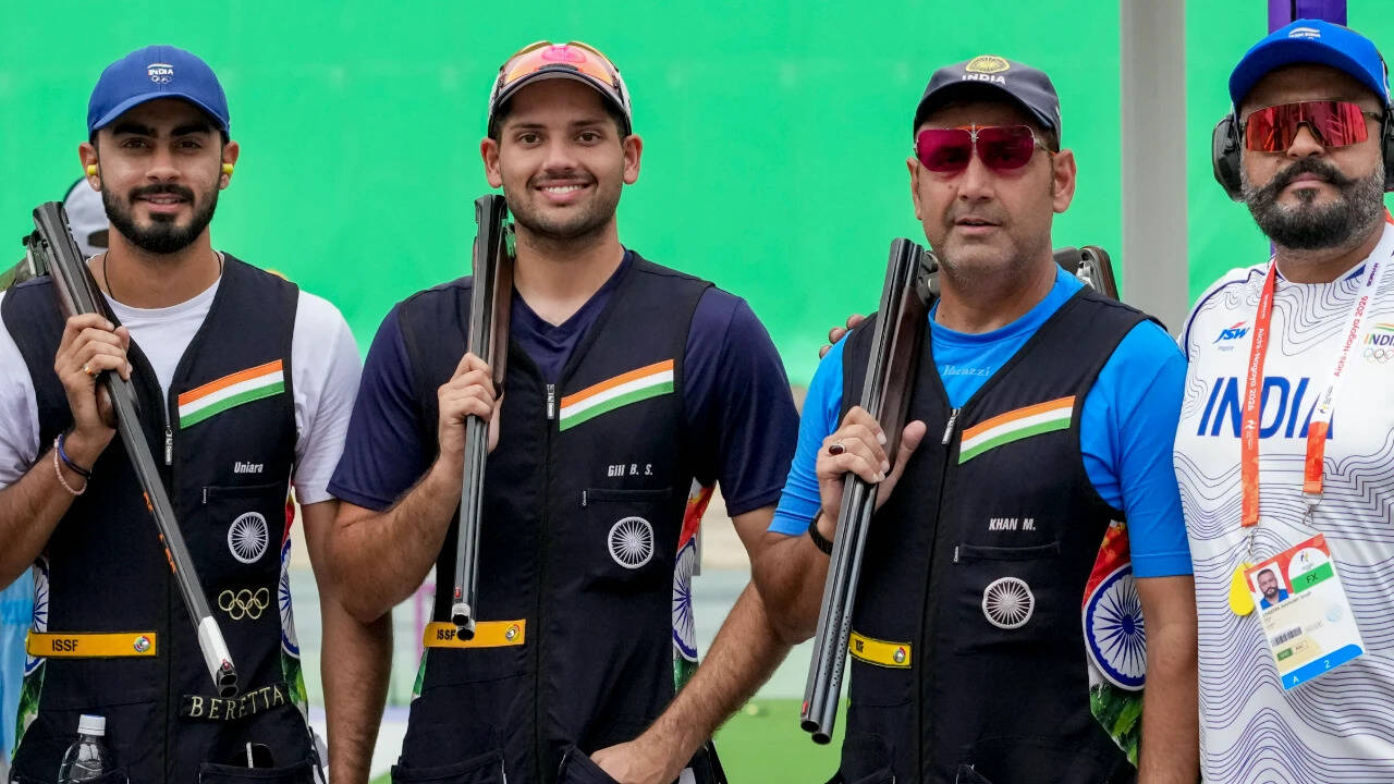 India men's skeet team clinch bronze after shoot-off win over Kazakhstan