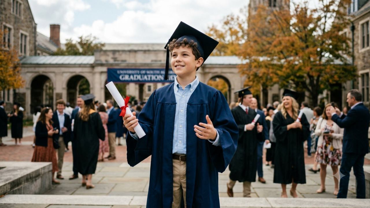 At 10, Michael Kearney became the world’s youngest university graduate