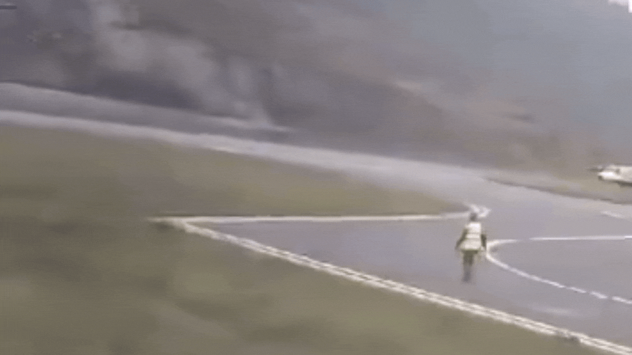 Watch: Plane’s rear wheel comes off during landing at Nepal airport