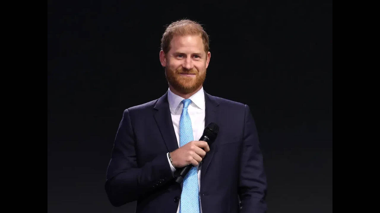Prince Harry left speechless during AI talk as teleprompter suddenly stops working