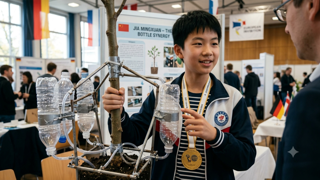14-year-old Jia Mingxuan builds tree-saving device that wins gold in Germany