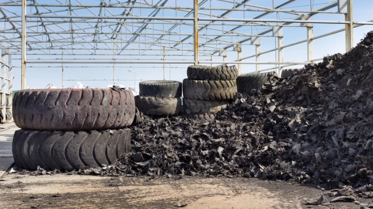 In 2000, California packed 662,700 shredded waste tires beneath an I-880 on-ramp; they cut...