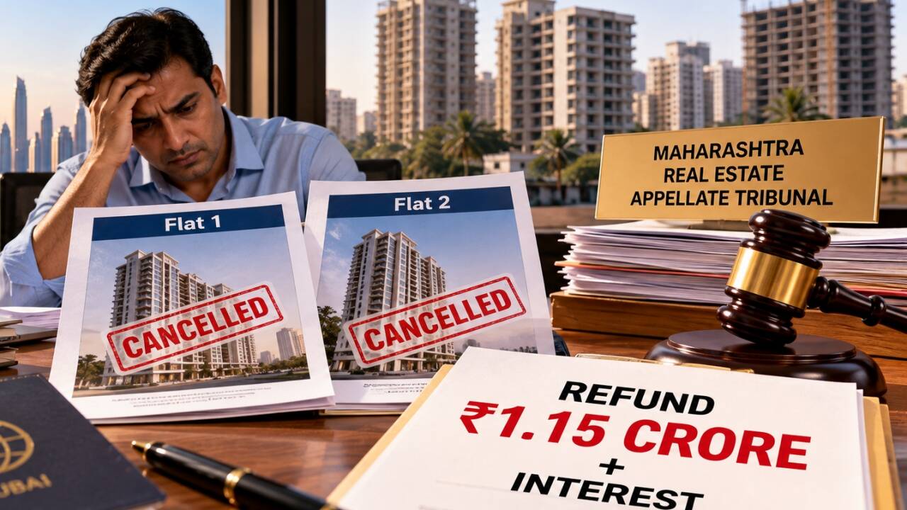 Dubai-based Indian cancelled 2 flats, builder claims deductions; what MahaREAT ruled