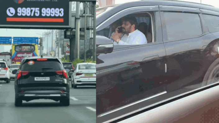 Viral Video Shows BJP‑Stickered SUV Driver Spitting Paan on Mumbai Road