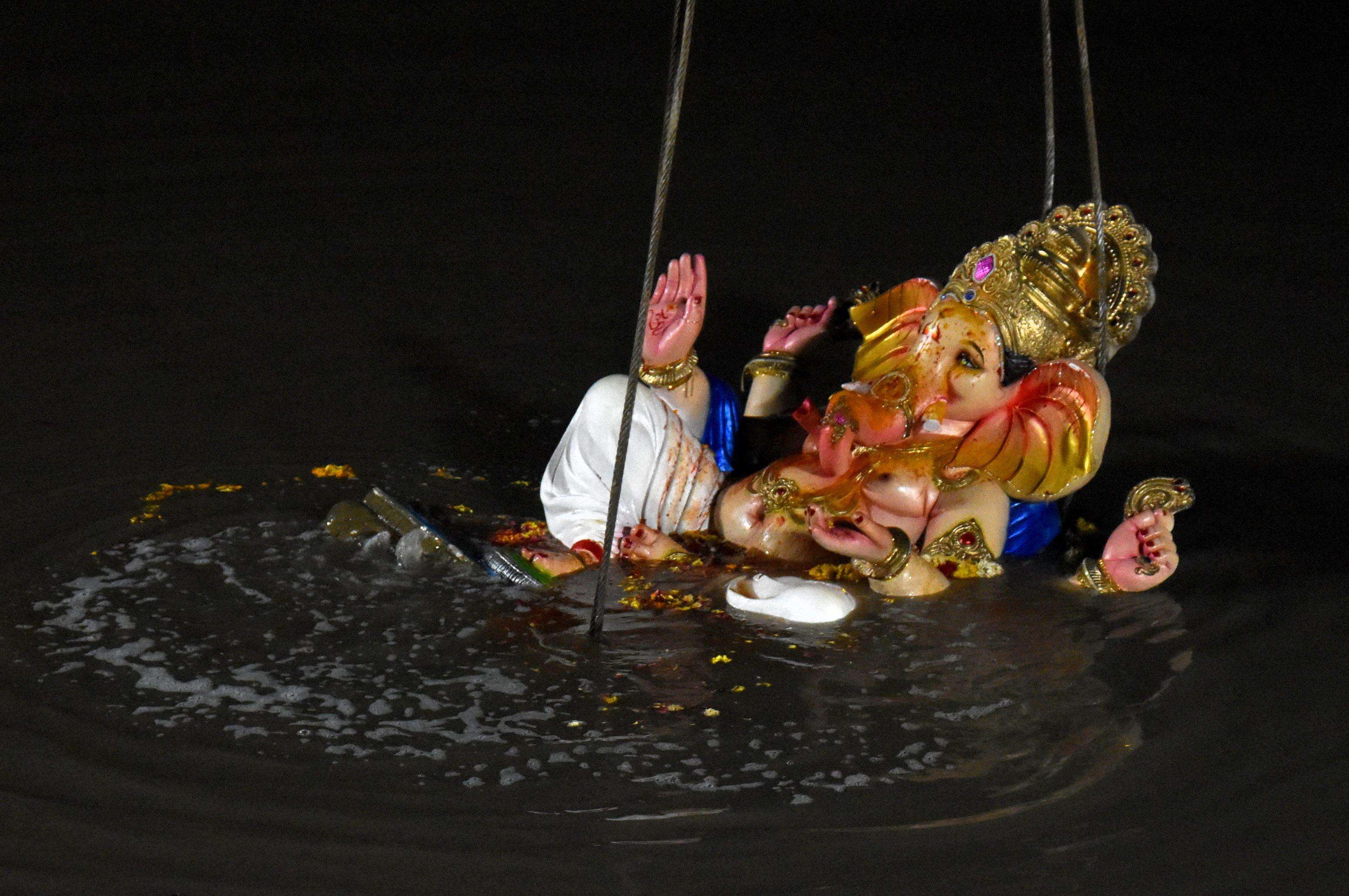 Thousands of Ganesh idols immersed across Telangana with police security deployed