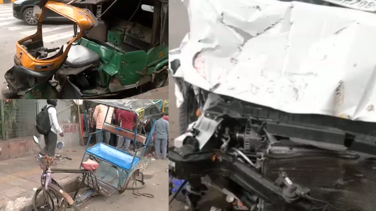 1 dead, another injured after speeding i20 hits auto, rickshaw near Delhi's Sukhdev Vihar Metro Station; driver flees