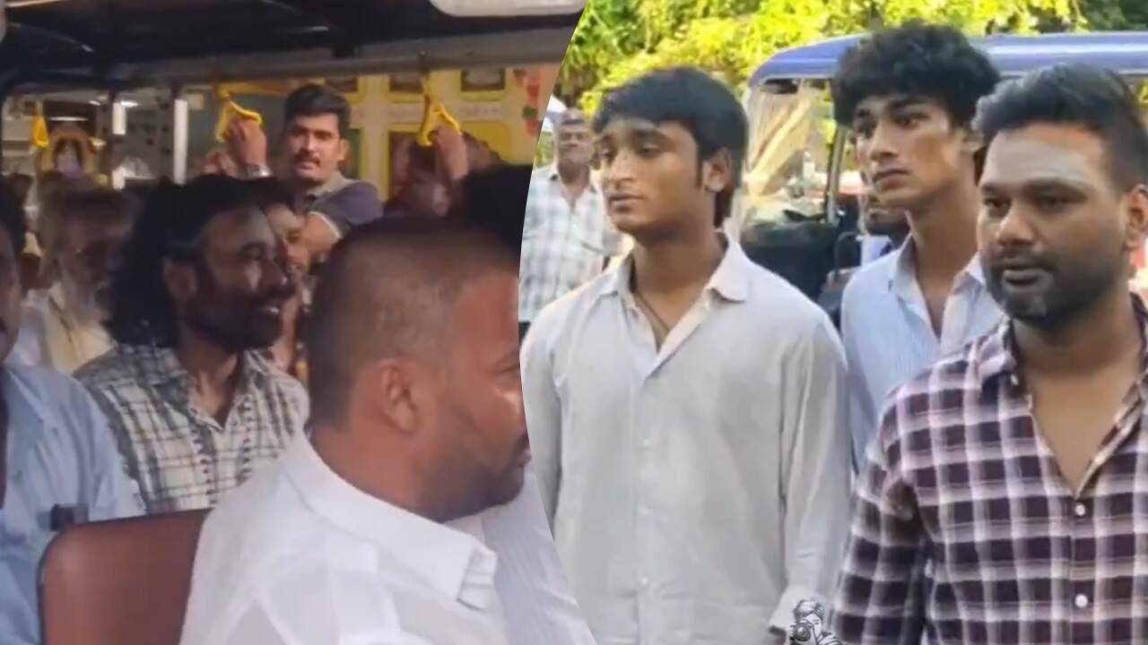 Dhanush seeks blessings at Palani temple with sons and family