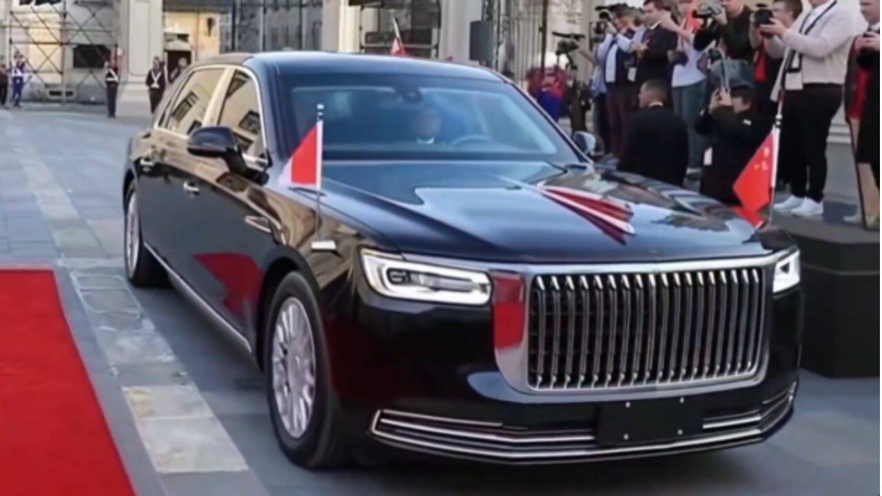 Beauty and the beast: China brought its own wheels, a red flag, to Washington