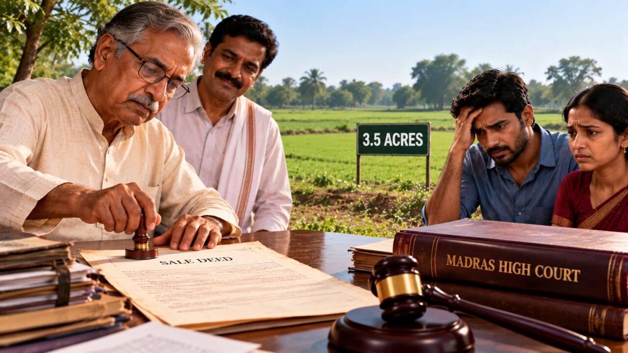 He attested brother’s sale deed; HC cites oral partition, family loses 3.5 acres claim