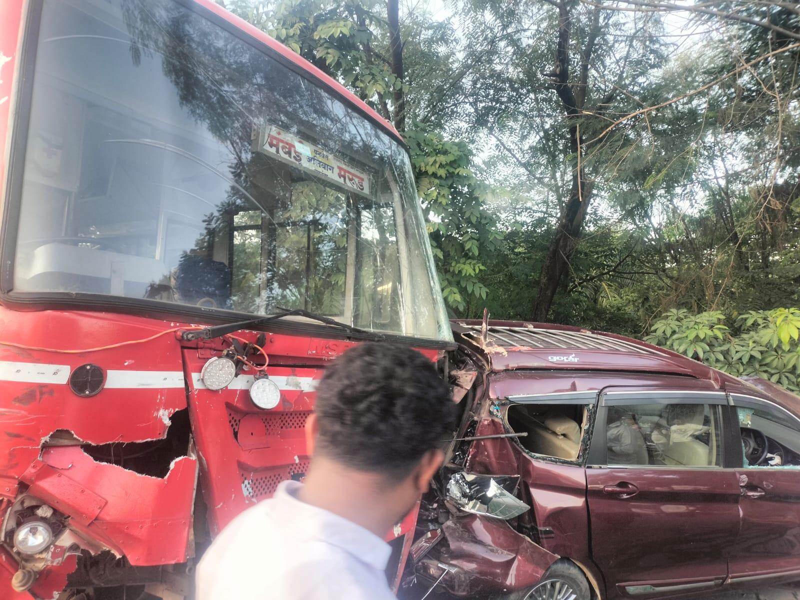 Two among 5 critically injured after MSRTC bus rams into 5 vehicles causing pile-up on Sion-Panvel highway in Maharashtra