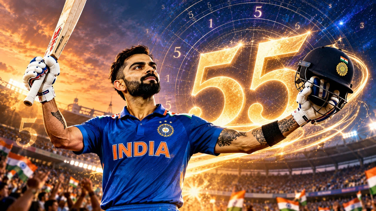 Kohli’s Double-5 Pattern: 55th ODI ton mirrors Birth Number 5; numerology points to leadership