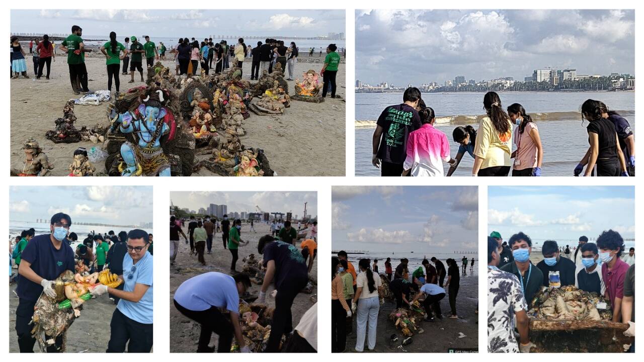 Mumbai Students Remove Over Two Hundred Kilograms Of Waste Following Ganesh Immersion