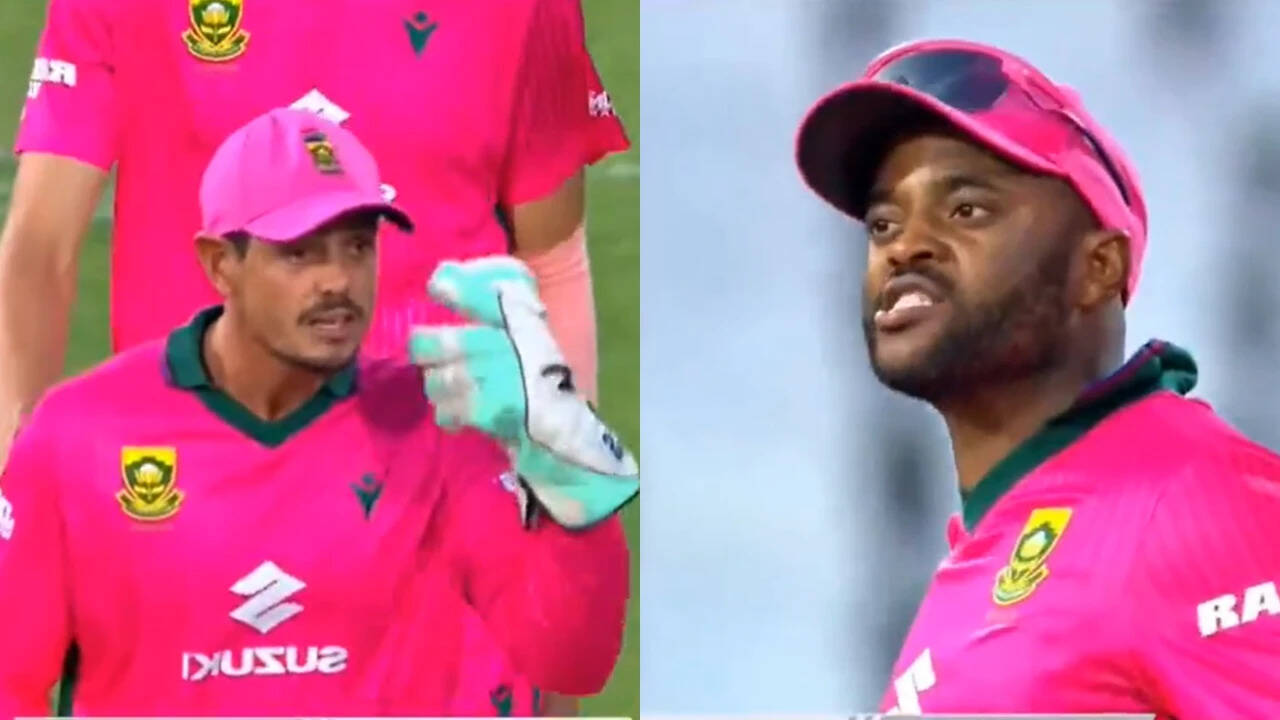 Watch: Temba Bavuma, Quinton de Kock involved in heated exchange