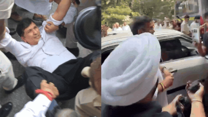Crumbling road, flying fists: Tilak Nagar row snowballs into AAP-BJP showdown