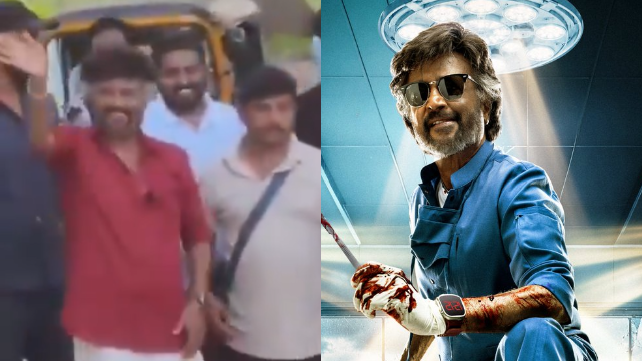 Rajinikanth surprises fans by arriving at ‘Dharmam’ shoot in an auto-rickshaw